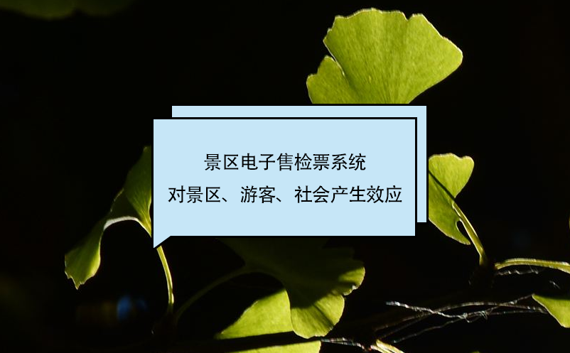 景區(qū)電子售檢票系統(tǒng)對景區(qū)、游客、社會產(chǎn)生效應(yīng)