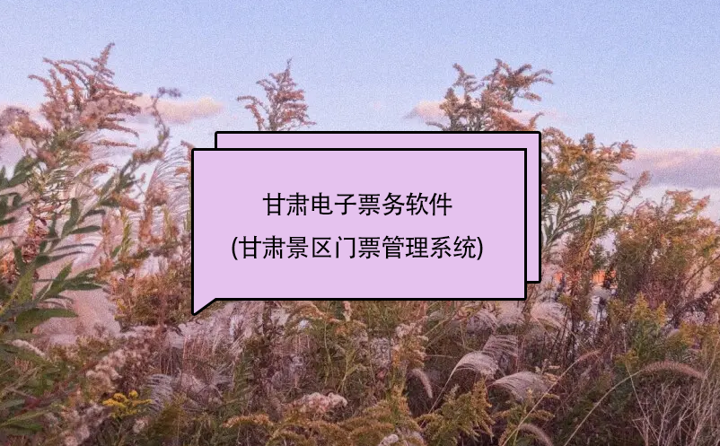 甘肅電子票務(wù)軟件(甘肅景區(qū)門票管理系統(tǒng))