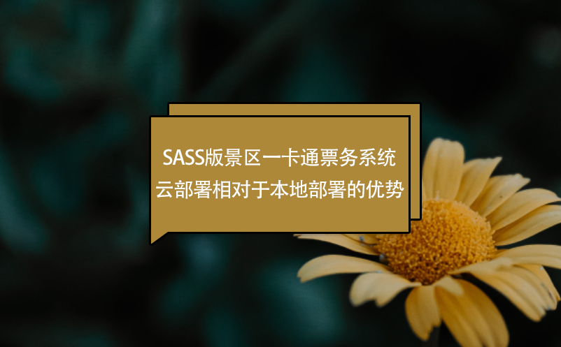 SASS版景區(qū)一卡通票務(wù)系統(tǒng)云部署相對(duì)于本地部署的優(yōu)勢(shì)