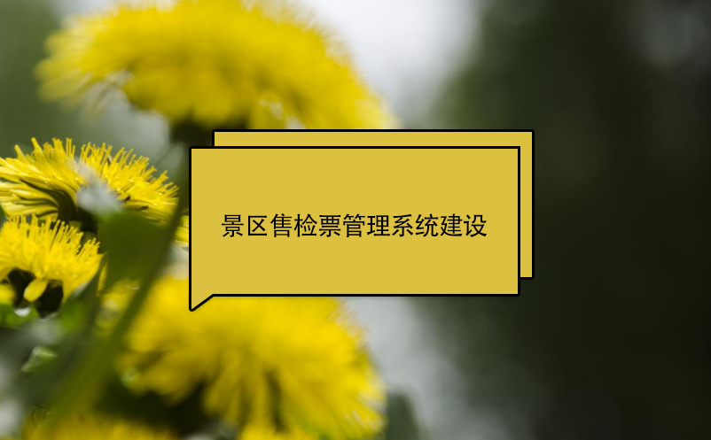 景區(qū)售檢票管理系統(tǒng)建設(shè)