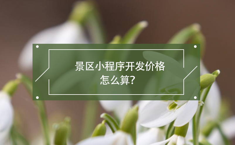 景區(qū)小程序開發(fā)價格怎么算？