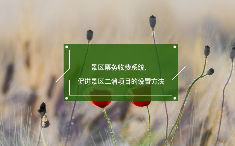 景區(qū)票務(wù)收費(fèi)系統(tǒng)，促進(jìn)景區(qū)二消項(xiàng)目的設(shè)置方法