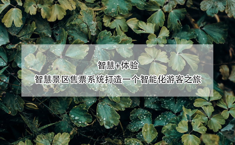 智慧+體驗(yàn),智慧景區(qū)售票系統(tǒng)打造一個智能化游客之旅