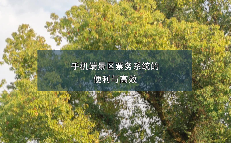 手機端景區(qū)票務系統(tǒng)的便利與高效