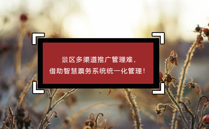 景區(qū)多渠道推廣管理難，借助智慧票務(wù)系統(tǒng)統(tǒng)一化管理！