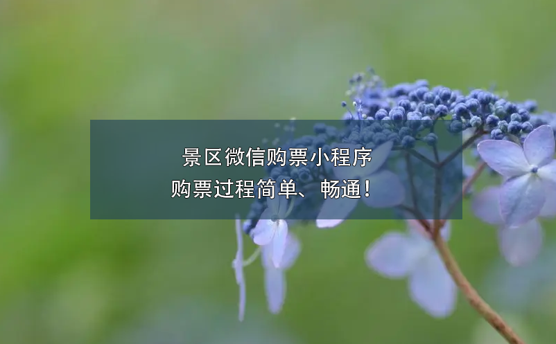 景區(qū)微信購票小程序的購票過程簡單、暢通！