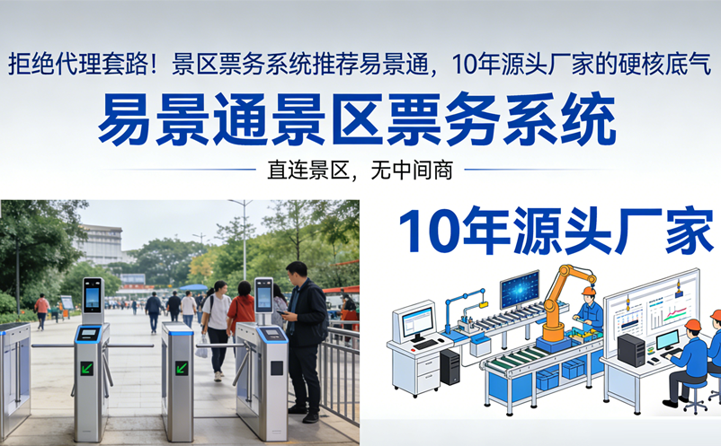 拒絕代理套路！景區(qū)票務系統(tǒng)推薦易景通，10年源頭廠家的硬核底氣 